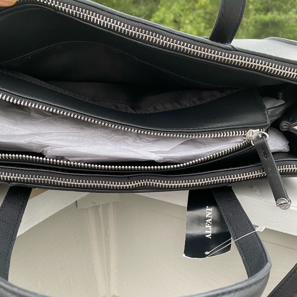 NWT Alfani Multi Zip Satchel - Picture 11 of 14
